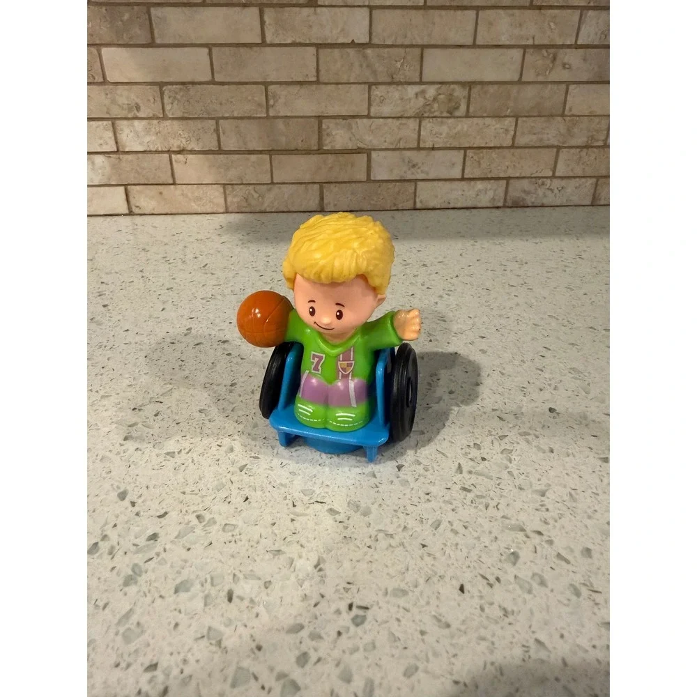 Fisher Price Little People Josh Eddie Wheelchair Basketball Figure